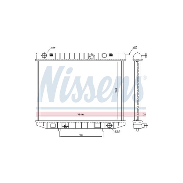 Kylare, motorkylning Nissens 63299 NISSENS