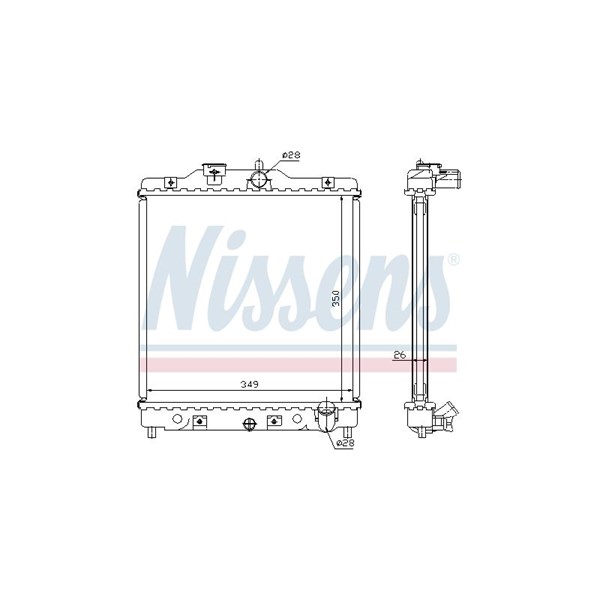 Kylare, motorkylning Nissens 63310A NISSENS