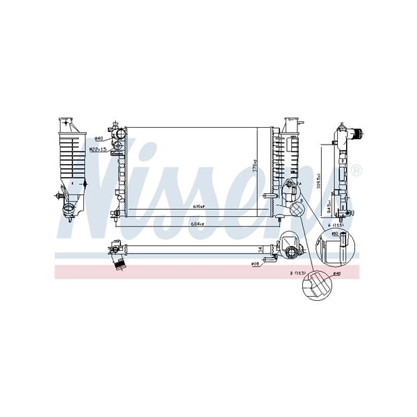 Kylare, motorkylning Nissens 63578A NISSENS