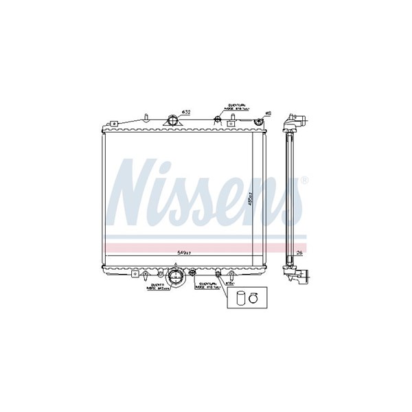 Kylare, motorkylning Nissens 63695A NISSENS