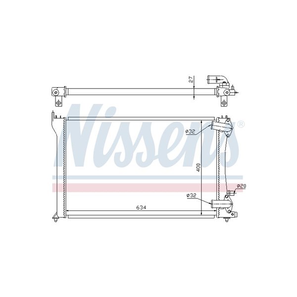 Kylare, motorkylning Nissens 63701 NISSENS