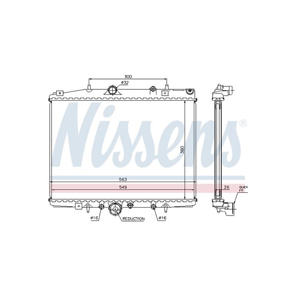 Kylare, motorkylning Nissens 63702 NISSENS