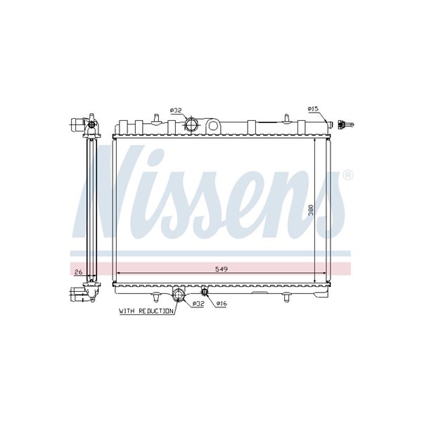 Kylare, motorkylning Nissens 63744A NISSENS