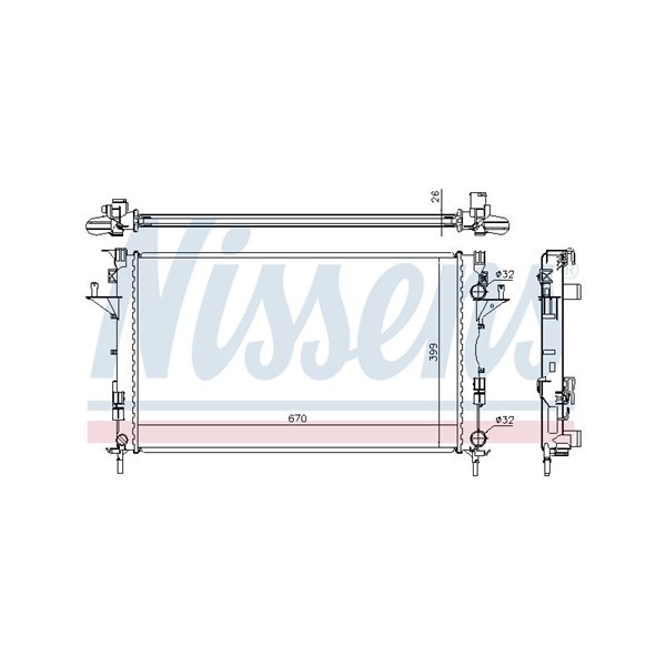 Kylare, motorkylning Nissens 63816A NISSENS