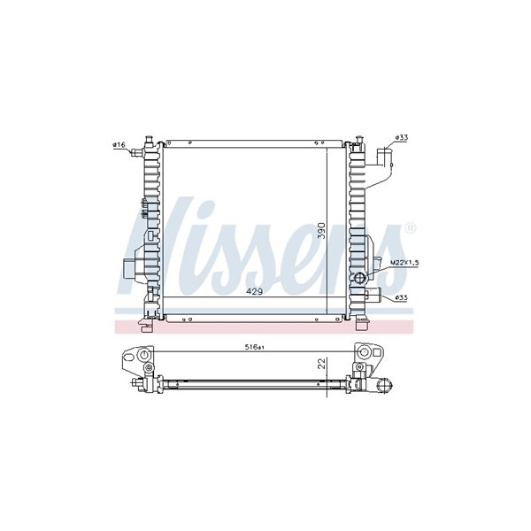 Kylare, motorkylning Nissens 63835A NISSENS