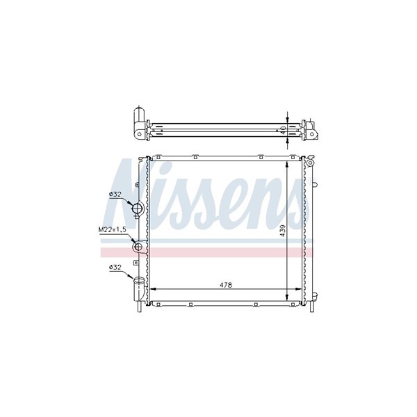 Kylare, motorkylning Nissens 63854A NISSENS