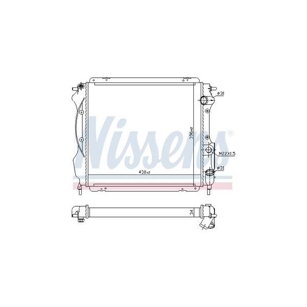 Kylare, motorkylning Nissens 63967A NISSENS