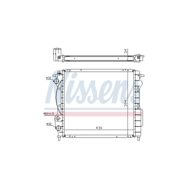 Kylare, motorkylning Nissens 63968A NISSENS Kylare, motorkylning Nissens 63968A NISSENS