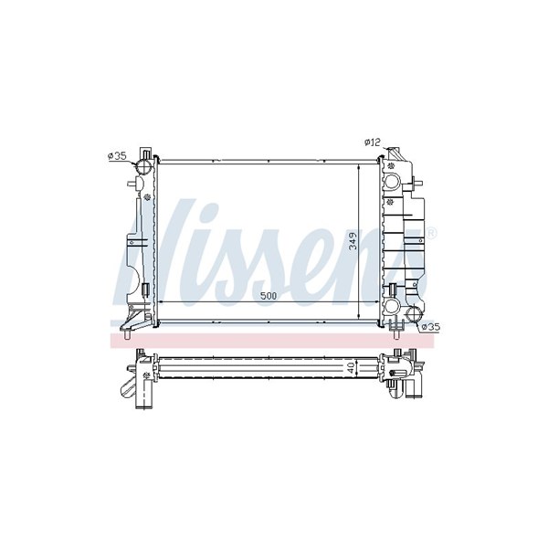 Kylare, motorkylning Nissens 64035A NISSENS