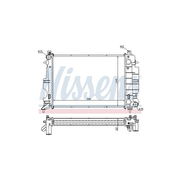 Kylare, motorkylning Nissens 64038A NISSENS