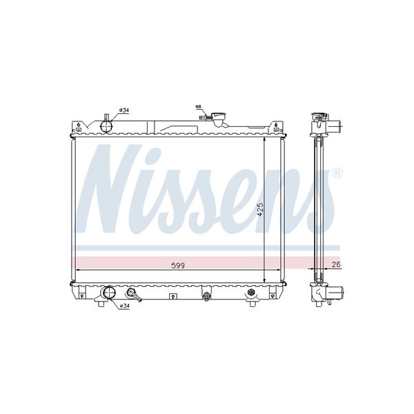 Kylare, motorkylning Nissens 64194A NISSENS