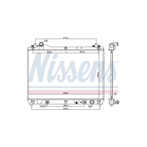 Kylare, motorkylning Nissens 64253 NISSENS