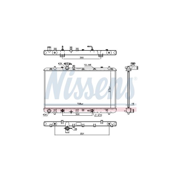 Kylare, motorkylning Nissens 64255 NISSENS