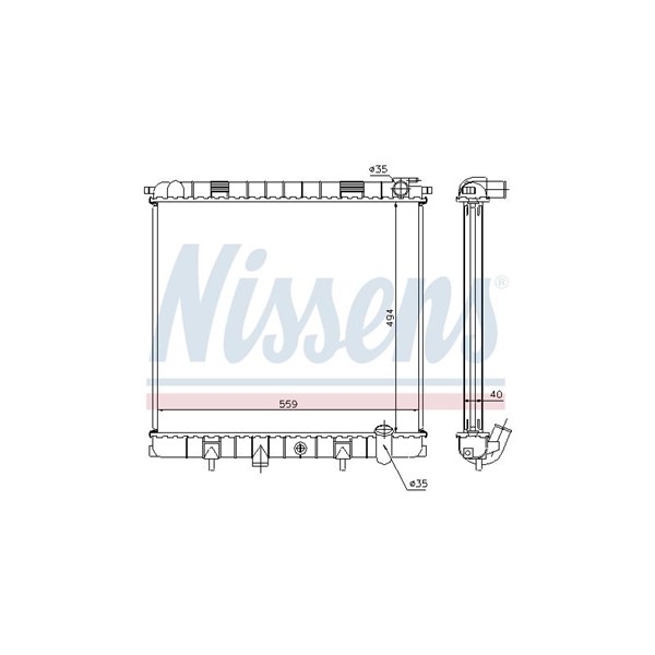 Kylare, motorkylning Nissens 64319A NISSENS