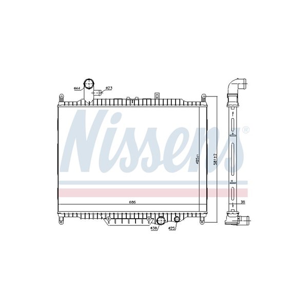 Kylare, motorkylning Nissens 64332 NISSENS