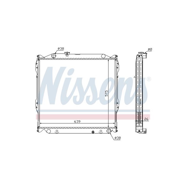 Kylare, motorkylning Nissens 64636A NISSENS