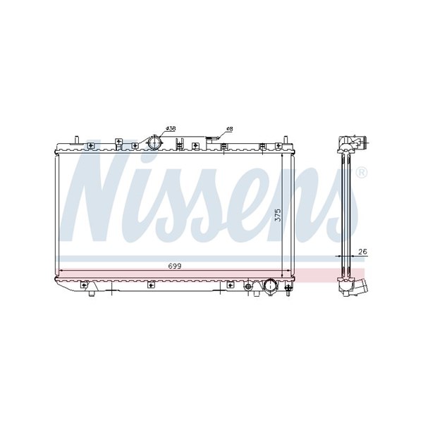 Kylare, motorkylning Nissens 64643A NISSENS