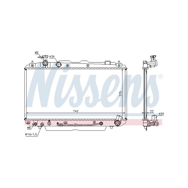 Kylare, motorkylning Nissens 64644A NISSENS Kylare, motorkylning Nissens 64644A NISSENS