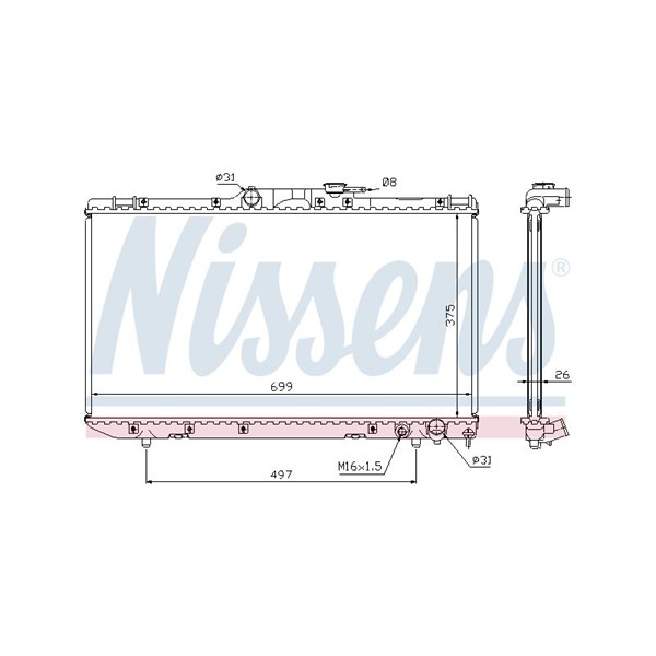 Kylare, motorkylning Nissens 64664A NISSENS