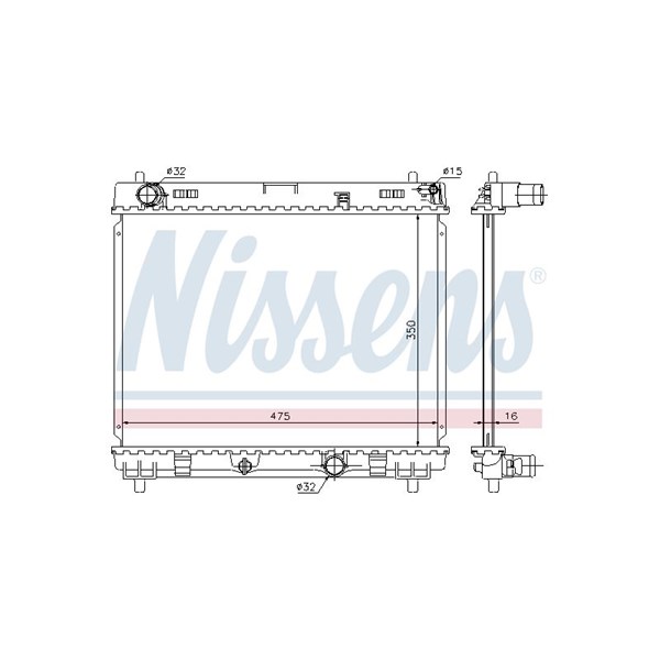 Kylare, motorkylning Nissens 64697 NISSENS