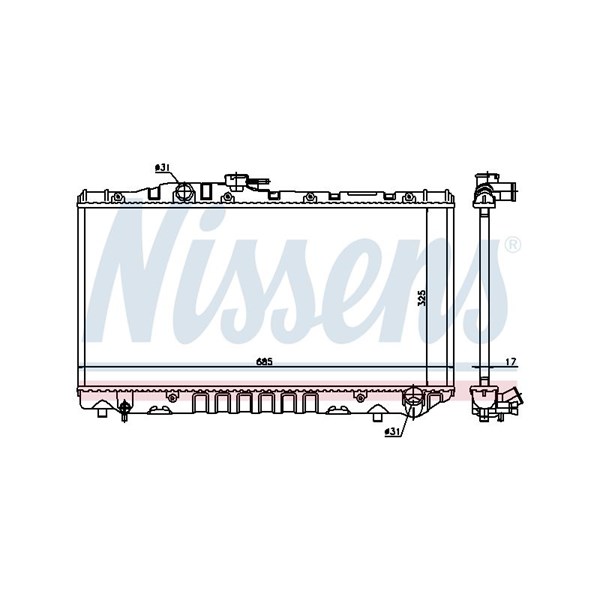 Kylare, motorkylning Nissens 64712 NISSENS