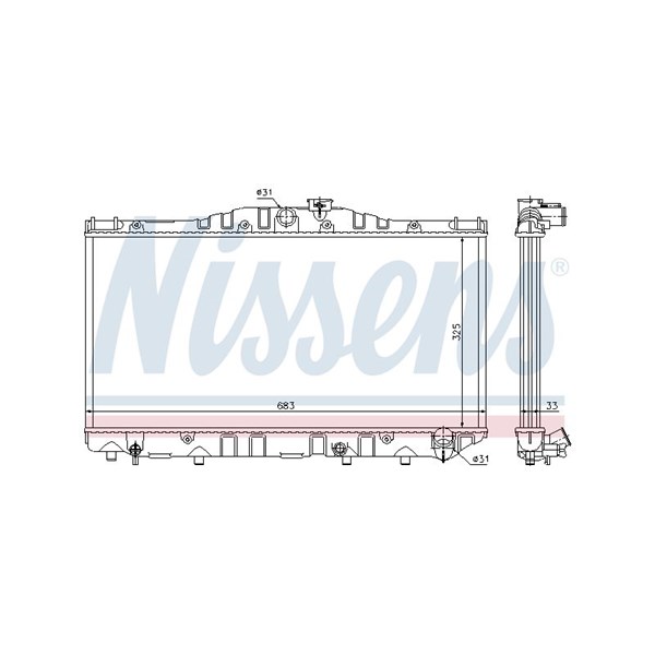 Kylare, motorkylning Nissens 64725 NISSENS