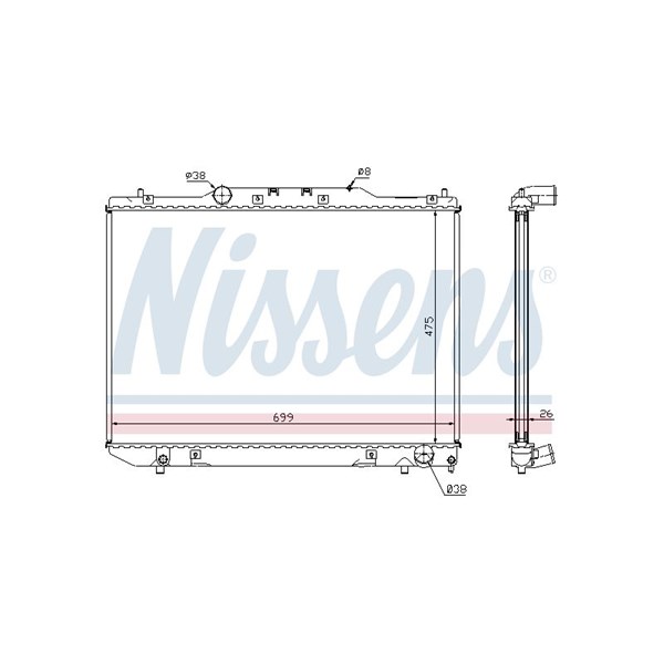 Kylare, motorkylning Nissens 64797A NISSENS Kylare, motorkylning Nissens 64797A NISSENS