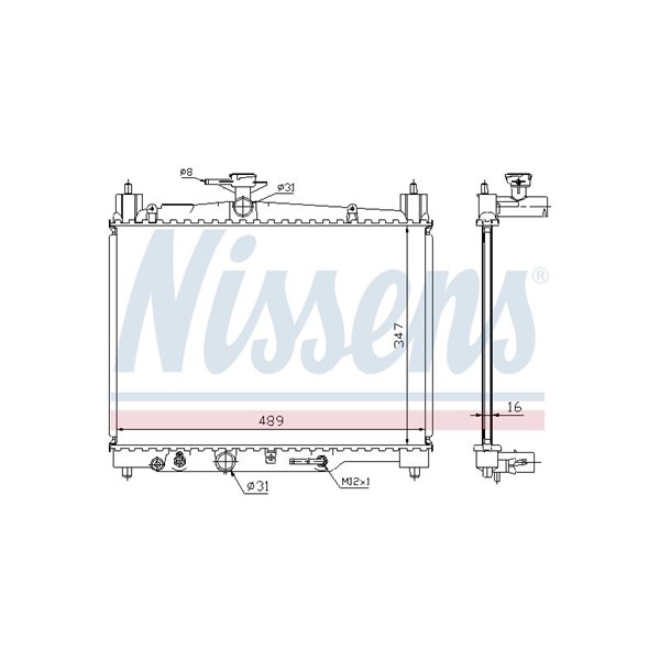 Kylare, motorkylning Nissens 64801 NISSENS Kylare, motorkylning Nissens 64801 NISSENS