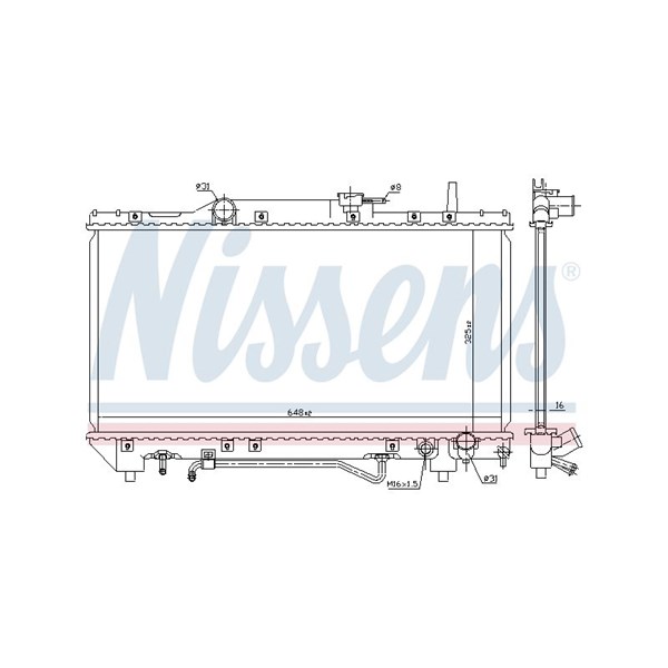 Kylare, motorkylning Nissens 64802 NISSENS Kylare, motorkylning Nissens 64802 NISSENS