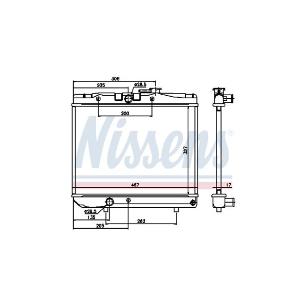 Kylare, motorkylning Nissens 64880 NISSENS