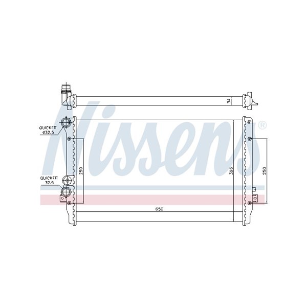 Kylare, motorkylning Nissens 65012 NISSENS
