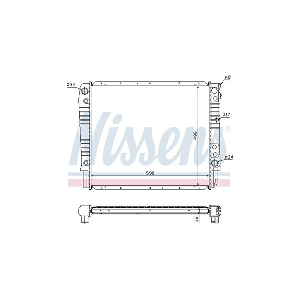Kylare, motorkylning Nissens 65531A NISSENS