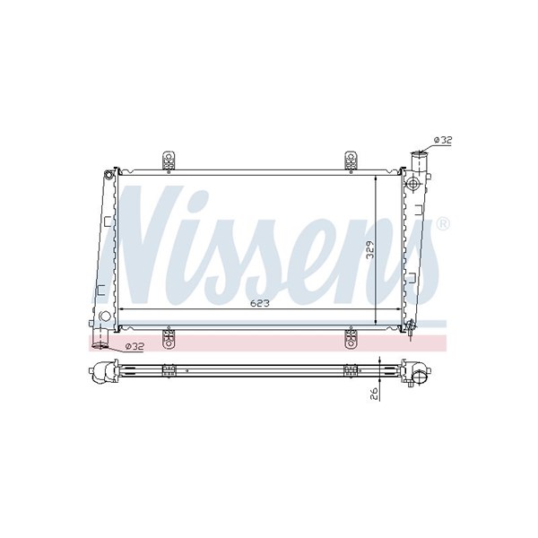 Kylare, motorkylning Nissens 65551A NISSENS
