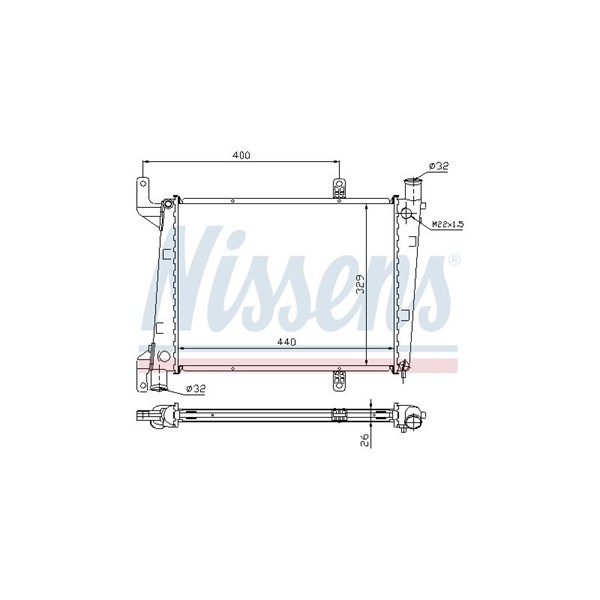 Kylare, motorkylning Nissens 65561A NISSENS