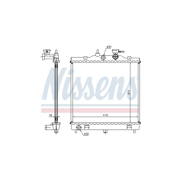 Kylare, motorkylning Nissens 66655 NISSENS