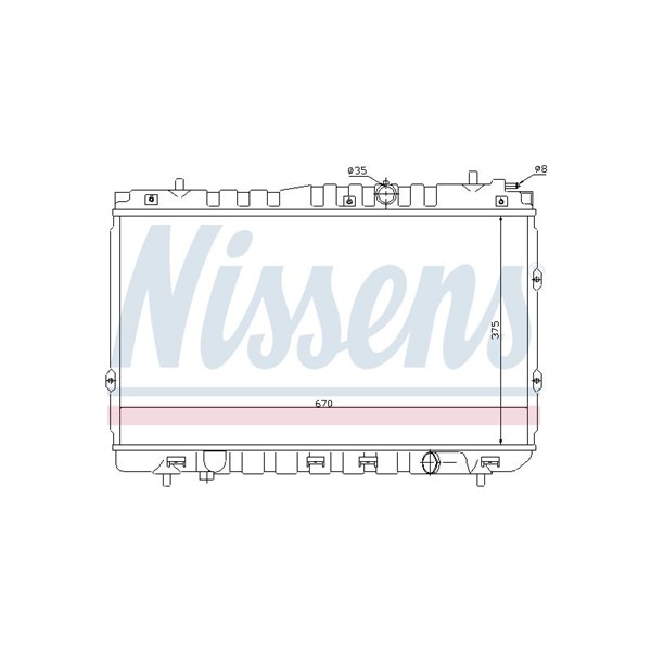 Kylare, motorkylning Nissens 66680 NISSENS