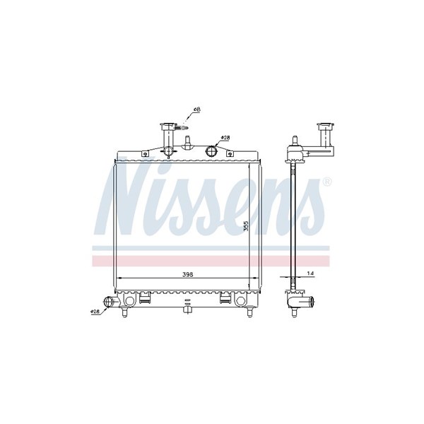 Kylare, motorkylning Nissens 66760 NISSENS Kylare, motorkylning Nissens 66760 NISSENS