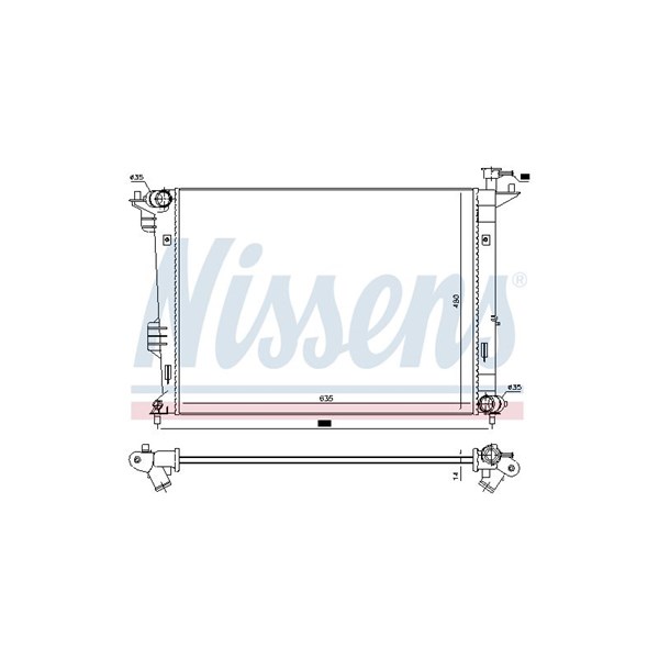 Kylare, motorkylning Nissens 66761 NISSENS