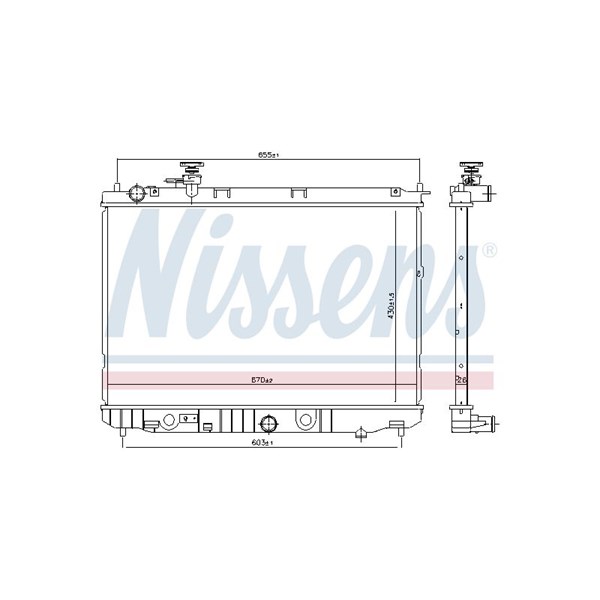 Kylare, motorkylning Nissens 66776 NISSENS