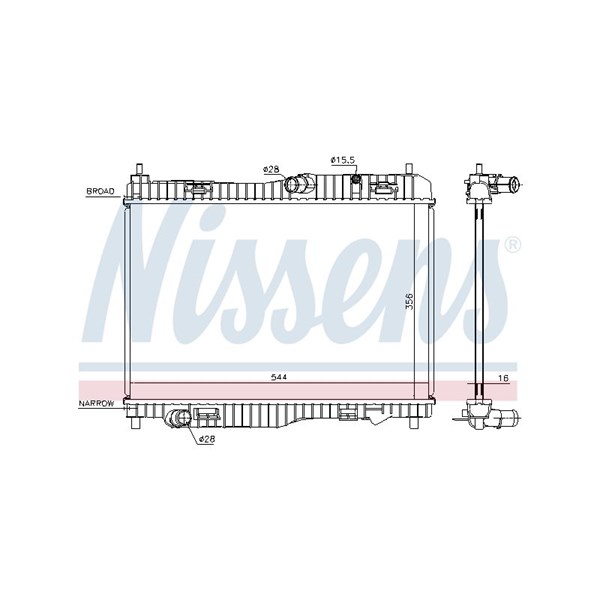 Kylare, motorkylning Nissens 66858 NISSENS