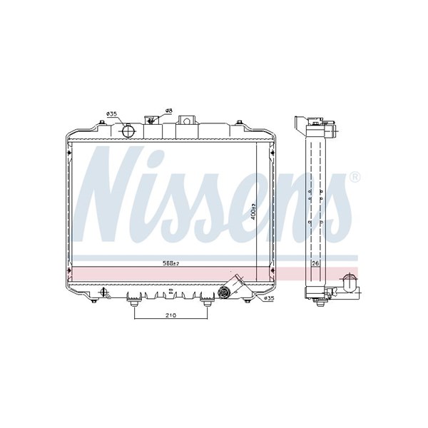 Kylare, motorkylning Nissens 67015 NISSENS