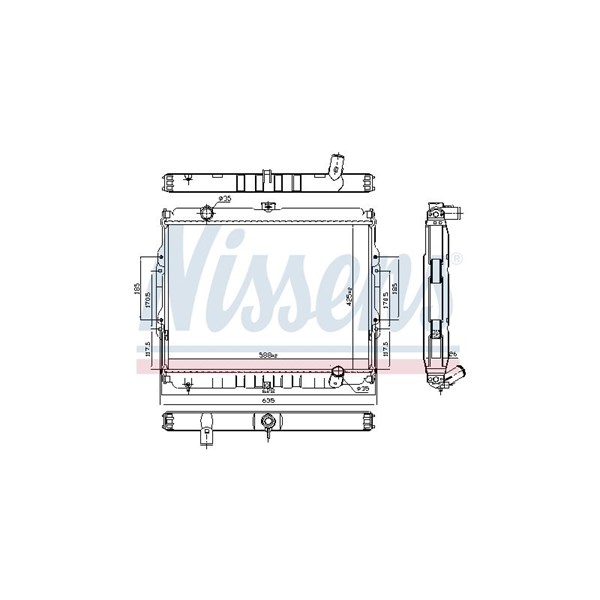 Kylare, motorkylning Nissens 67046 NISSENS