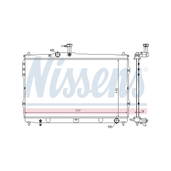 Kylare, motorkylning Nissens 67095 NISSENS