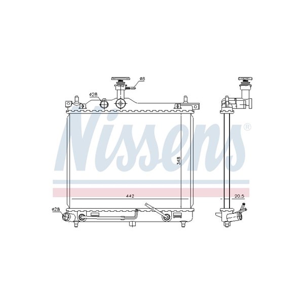 Kylare, motorkylning Nissens 67098 NISSENS Kylare, motorkylning Nissens 67098 NISSENS