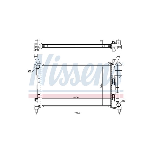 Kylare, motorkylning Nissens 67106 NISSENS