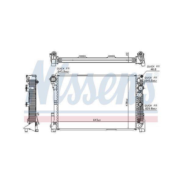 Kylare, motorkylning Nissens 67163 NISSENS Kylare, motorkylning Nissens 67163 NISSENS