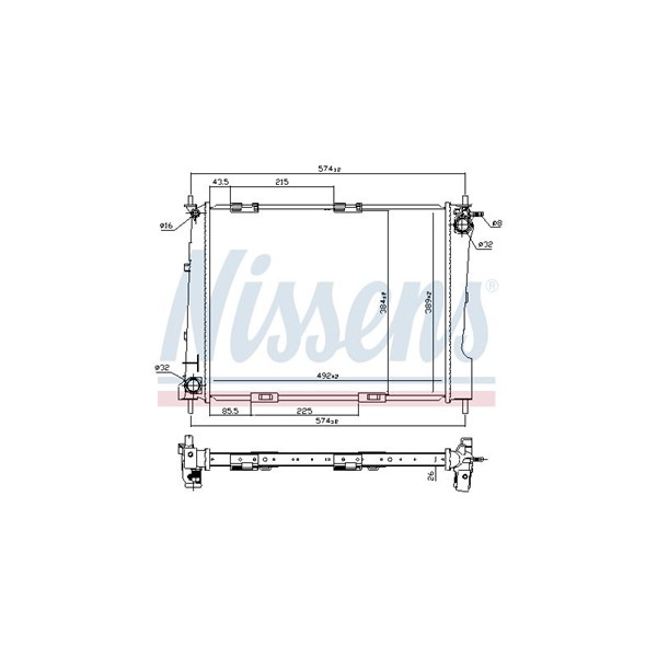 Kylare, motorkylning Nissens 67284 NISSENS