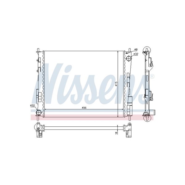 Kylare, motorkylning Nissens 67285 NISSENS