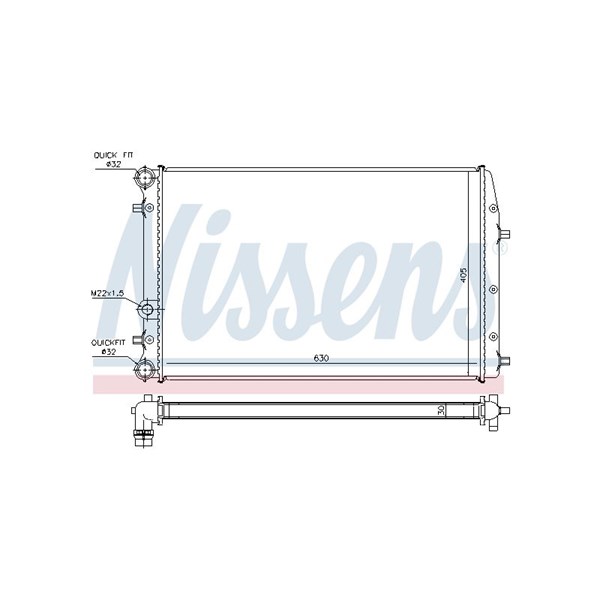 Kylare, motorkylning Nissens 67322 NISSENS