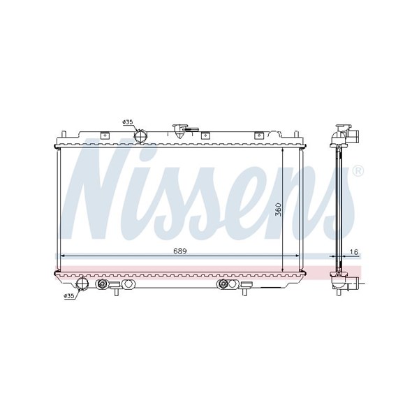 Kylare, motorkylning Nissens 67347A NISSENS
